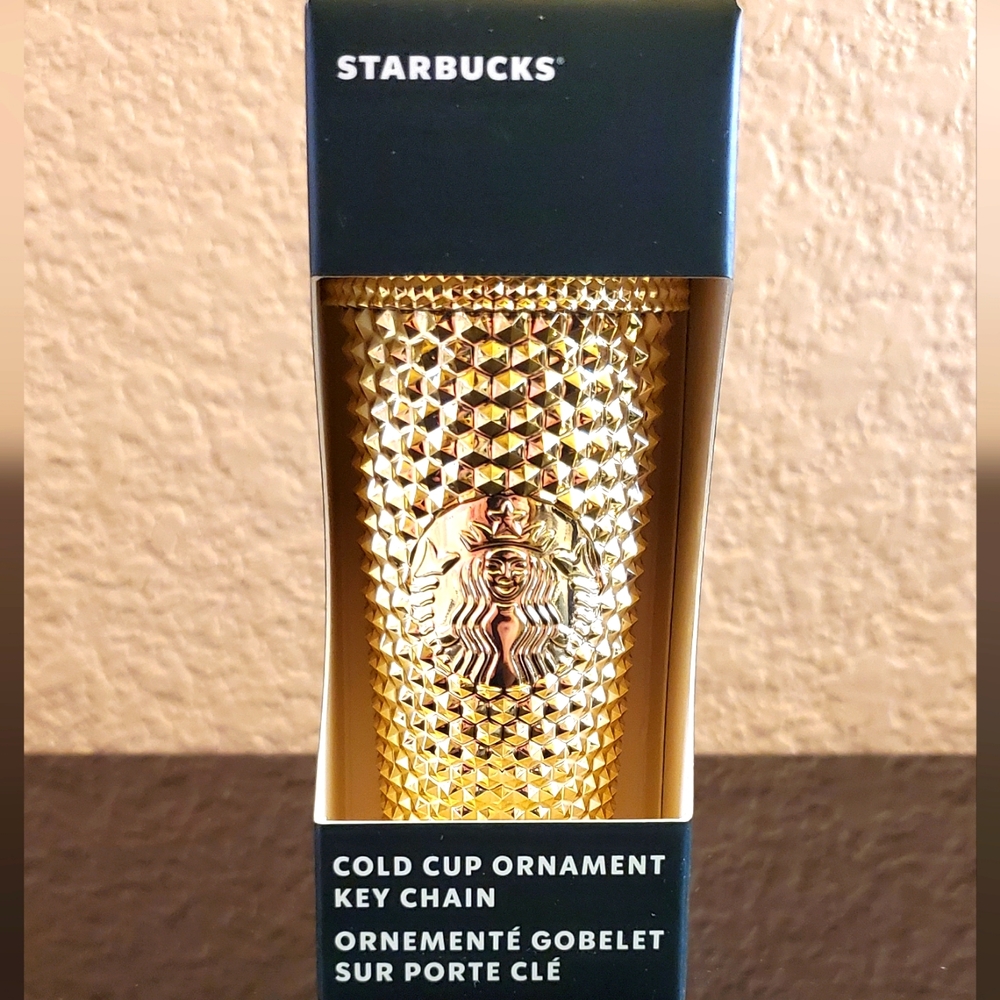 2022 Starbucks Gold Bling Key Chain Ornament